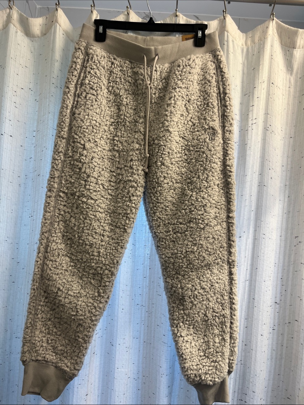PINK Victoria's Secret grey Sherpa Joggers